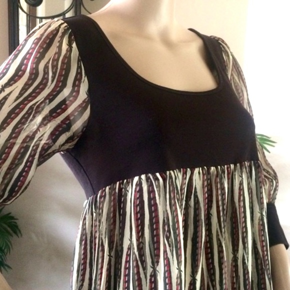 Diane von Furstenberg Silk Wool Ailis Pheasant Feather Print Dress 8 Vintage DVF - Picture 5 of 16